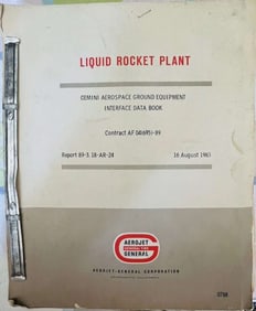 space 1963 Aerojet "Liquid Rocket Plant" book Gemini