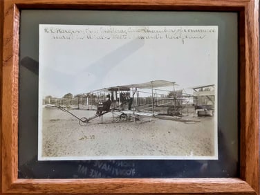 c. 1910 aviation photo of a unique airplane