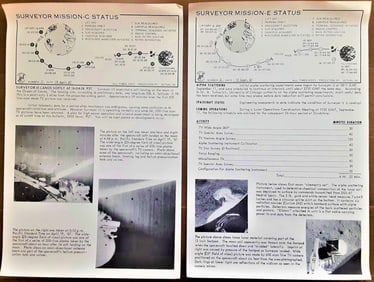 space 1967 two Surveyor lunar mission status newsletters