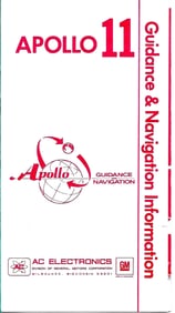 space 1969 Apollo 11 guidance navigation folder rare