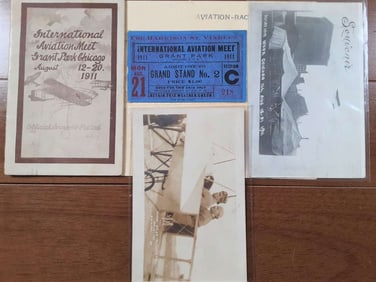1911 rare ephemera from Chicago aviation meet