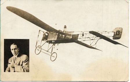 1911 aviation Earl Ovington 1st airmail SIGNED rppc