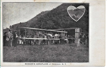 1911 aviation Vin Fiz Cal Rodgers postcard rare