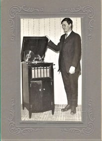 antique cabinet photograph of a Gramophone
