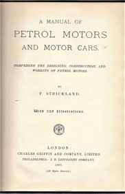 1907 automobilia Petrol Motors and Motor Cars rare