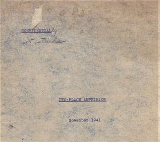 1941 confidential wartime airplane report