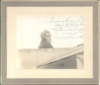1912 aviation pilot signed photograph he flew for Pancho Villa