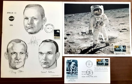 space 1969 Apollo 11 poster, photo and FDC