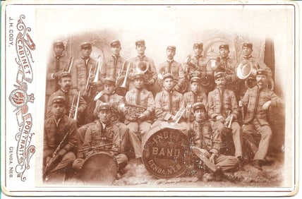 c. 1890 cabinet photo of Native American band