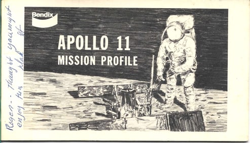 space 1969 Apollo 11 mission profile booklet Bendix