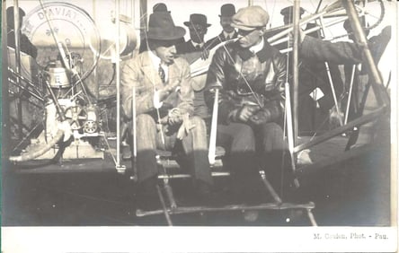 1909 Wright school of aviation rppc ink-stamped