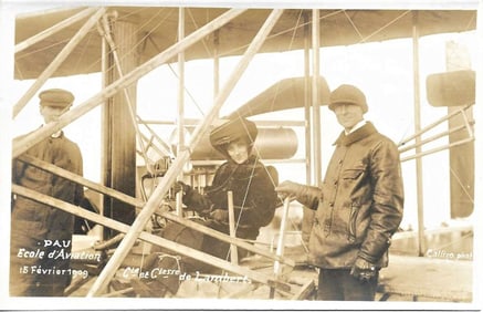 1909 aviation Wright brothers rppc at Pau