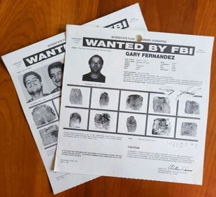 two original FBI wanted posters MURDER