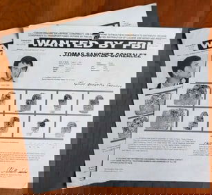 two original FBI wanted posters DRUGS and MURDER