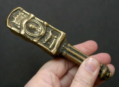 antique bronze nut cracker tool