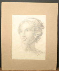 antique original pencil illustration drawing