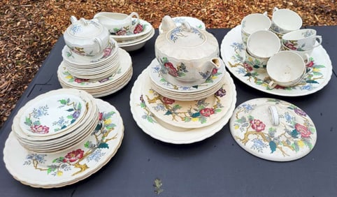 antique dinnerware set by Wood and Sons