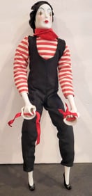 vintage porcelain French mime doll