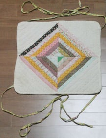 vintage or antique hand sewn quilted fabric