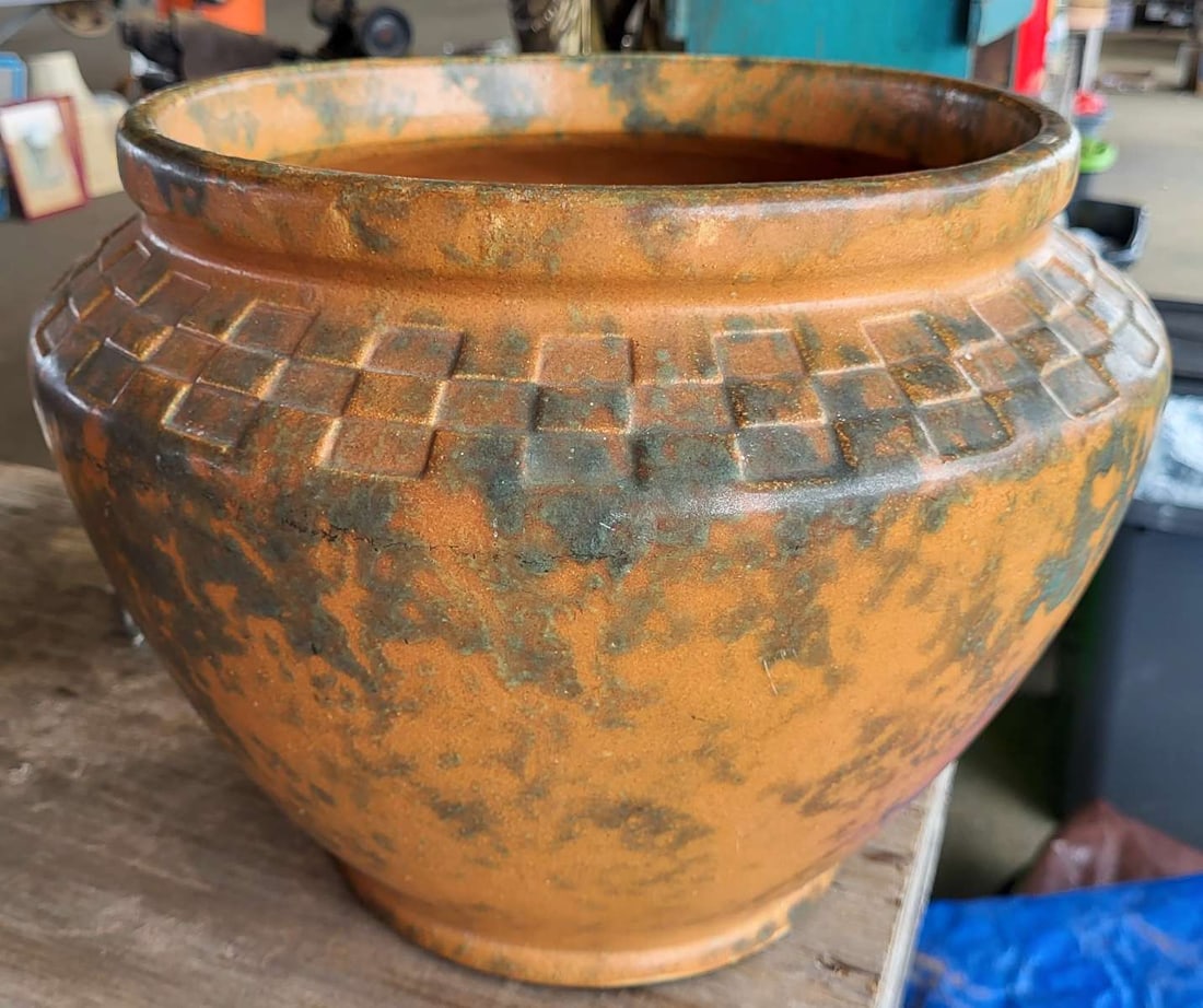 vintage Crooksville pottery planter pot (1 of 8)