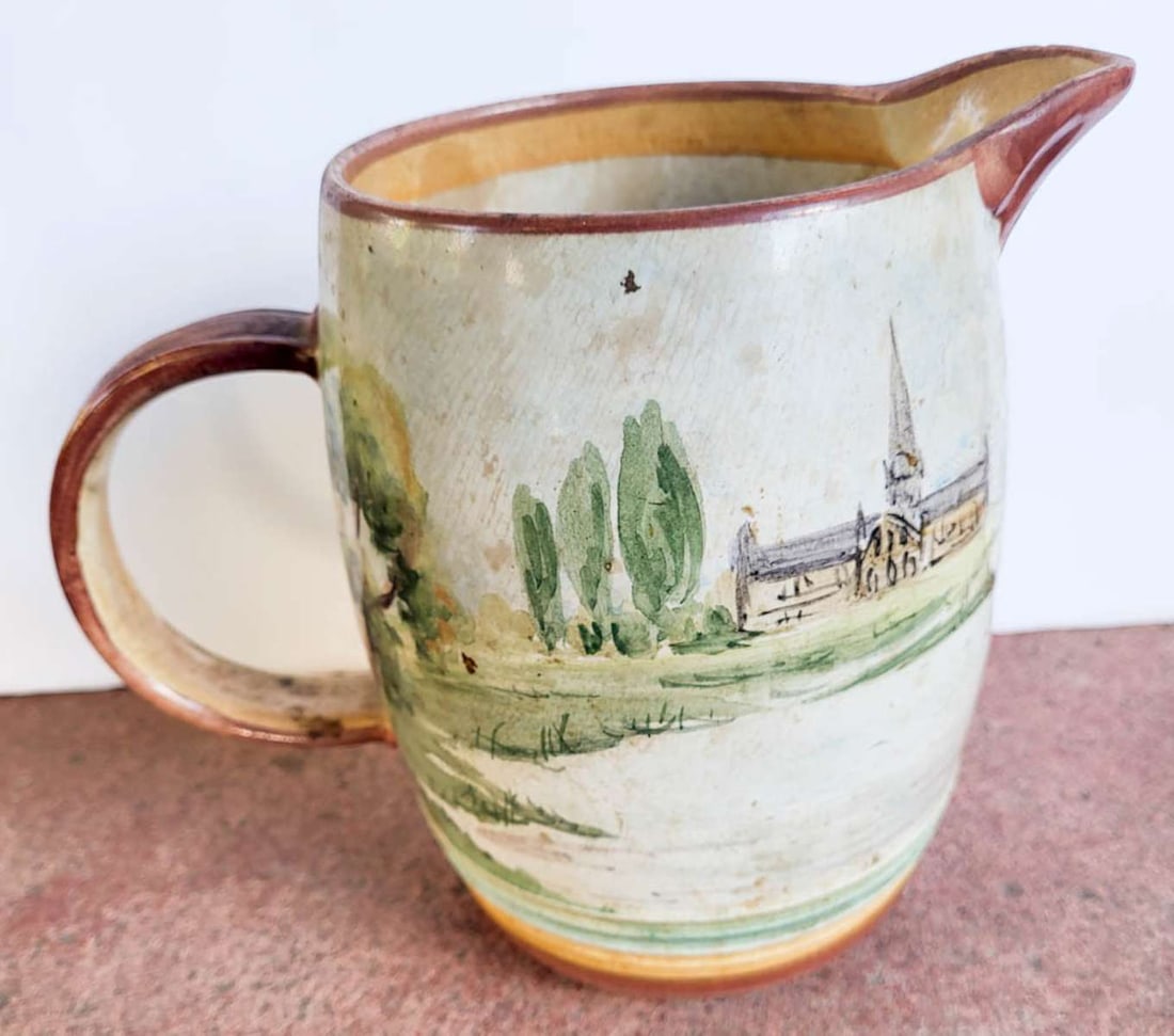 antique English pottery pitcher (1 of 12)