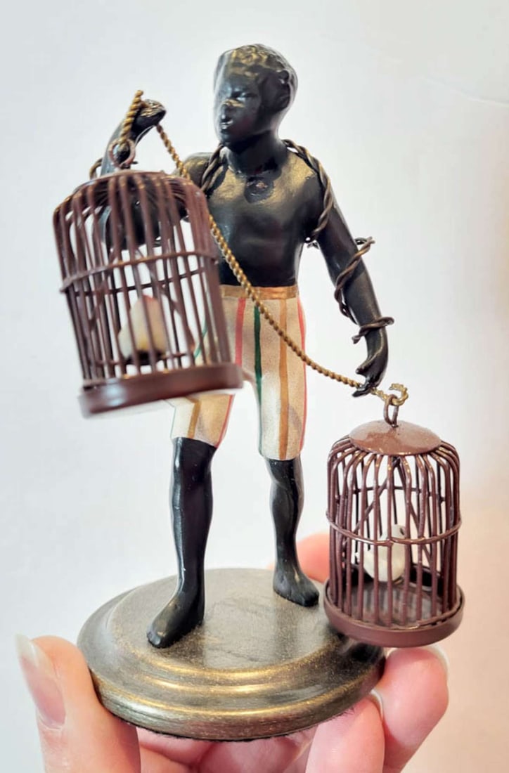vintage Blackamoor bird seller statue (1 of 9)