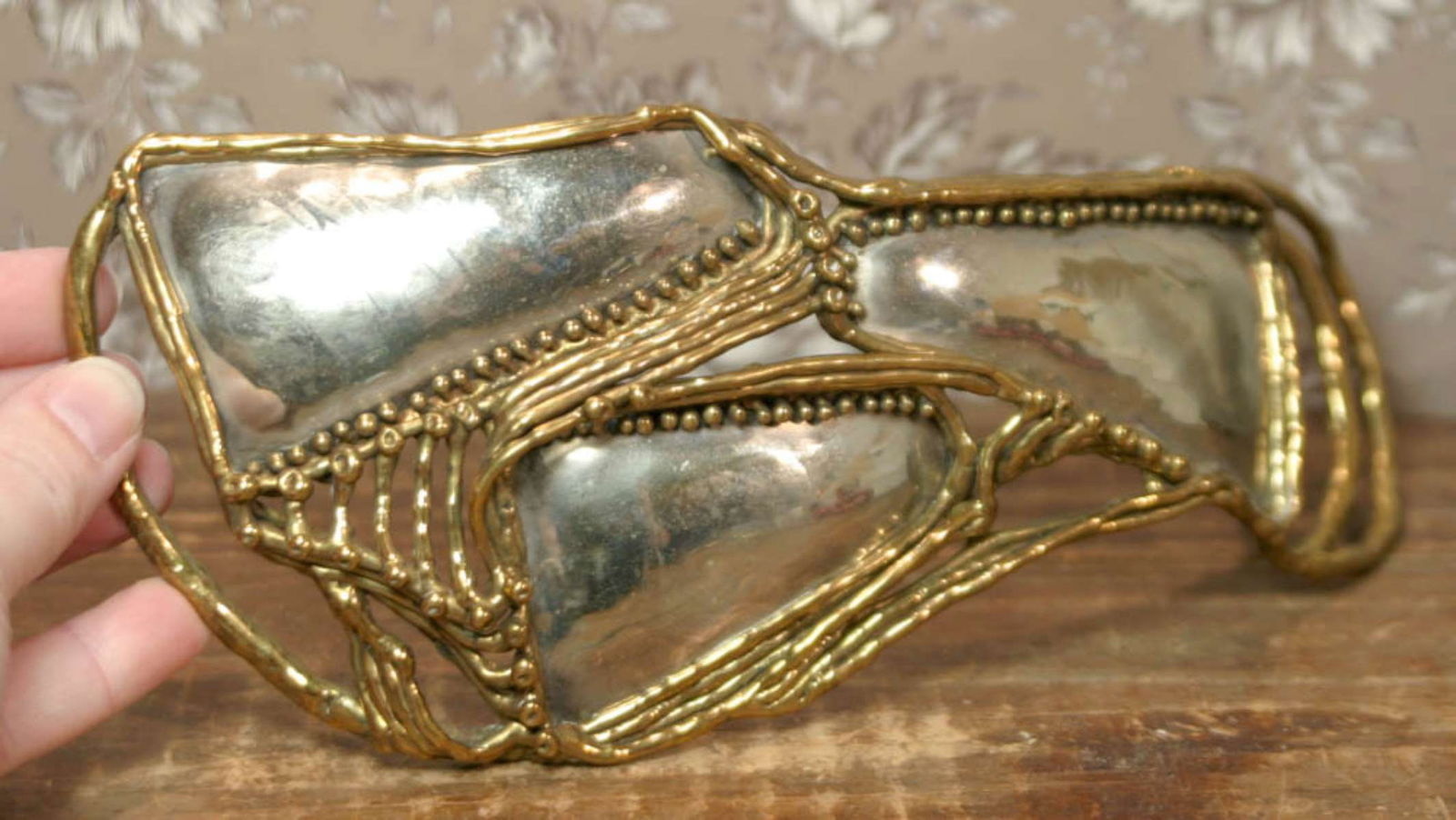 vintage Brutalist belt buckle - large (1 of 6)