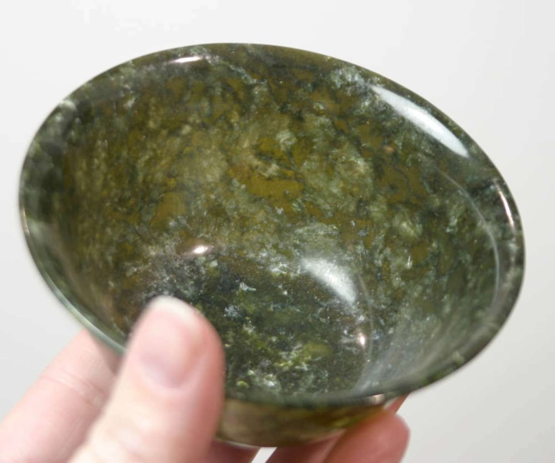 antique Asian Jade carved cup or dish (1 of 6)