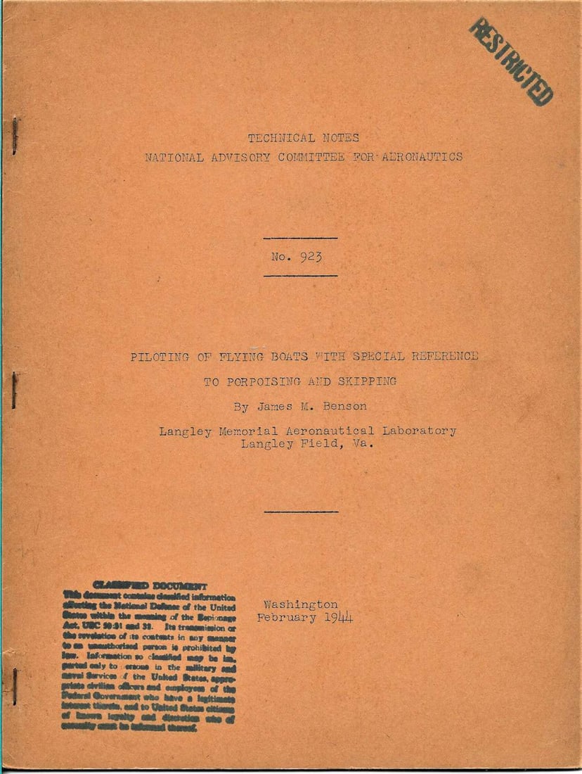 1944 restricted military aviation booklet rare (1 of 4)