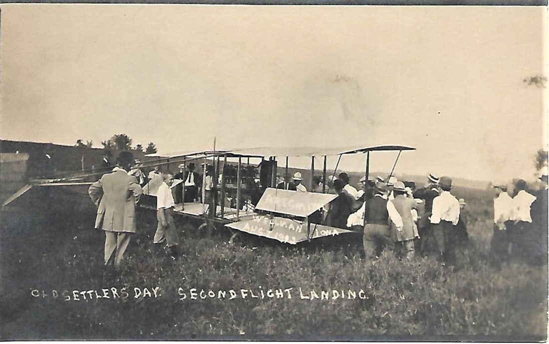 ca. 1910 aviation rppc famous aviator Art Smith: This is another highly uncommon antique real photographic postcard or rppc of famous American pioneer aviator Art Smith, and this is the only image of him that we've ever seen taken at &quo