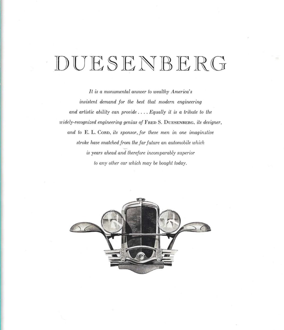 1929 Duesenberg automobile catalog original (1 of 12)