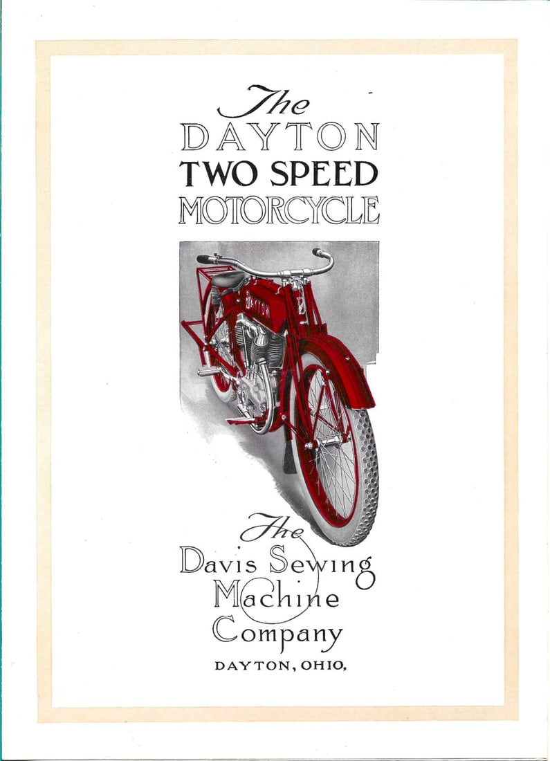 1914 Dayton two speed motorcycle folder American rare (1 of 4)