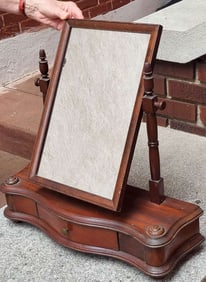 antique table model shaving mirror
