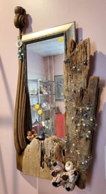 vintage artist made wall mirror