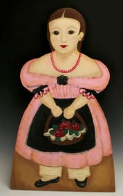 vintage Folk Art child figural cut-out