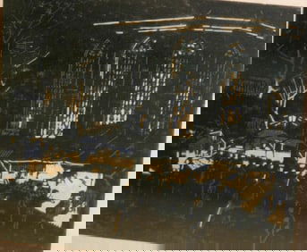 framed Mid Century Modern artwork