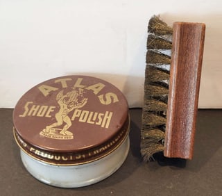 pair of antique cobbler's items