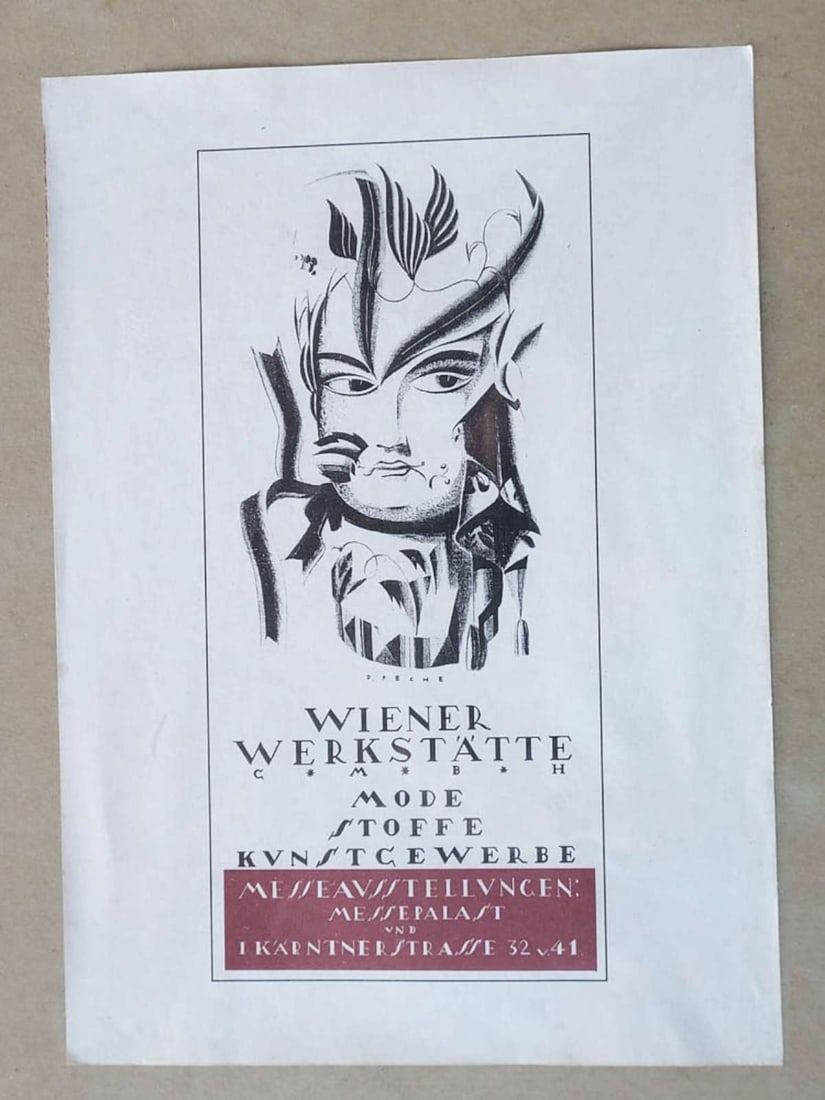 1910 Wiener Werkstatte handbill or small poster (1 of 8)