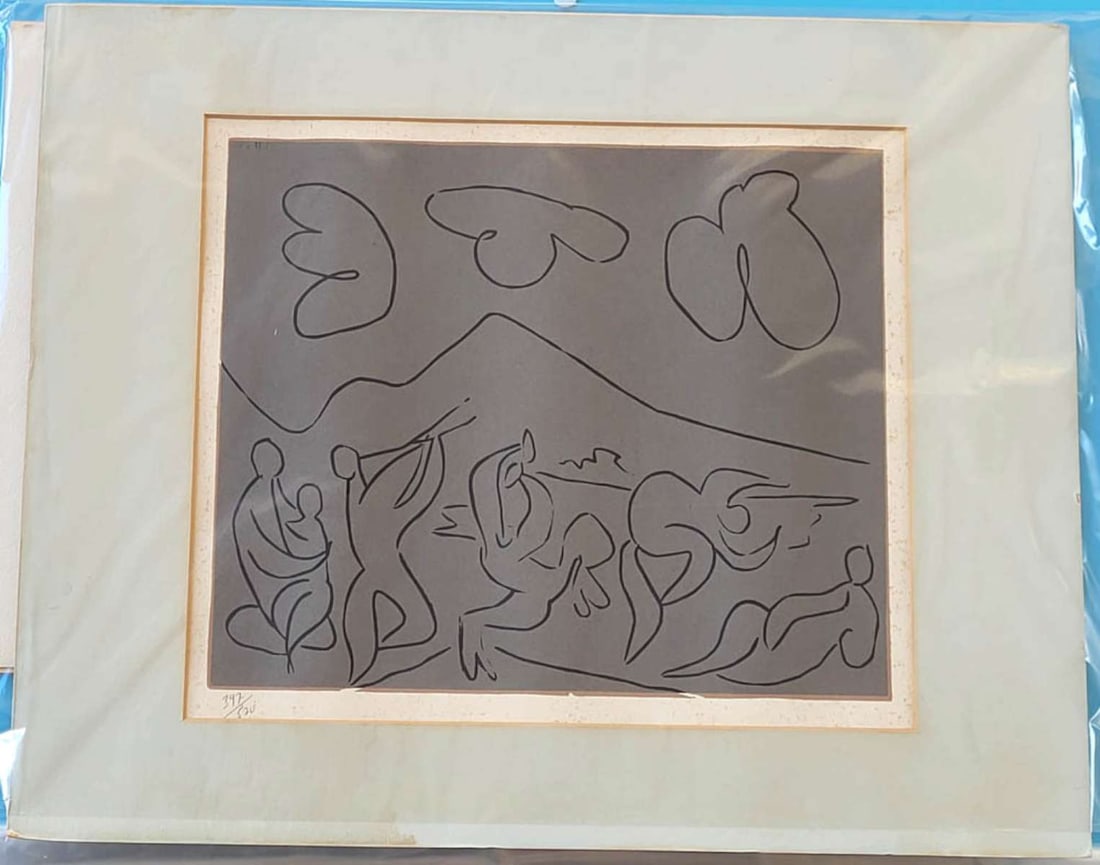 vintage linocut print by Picasso (1 of 9)