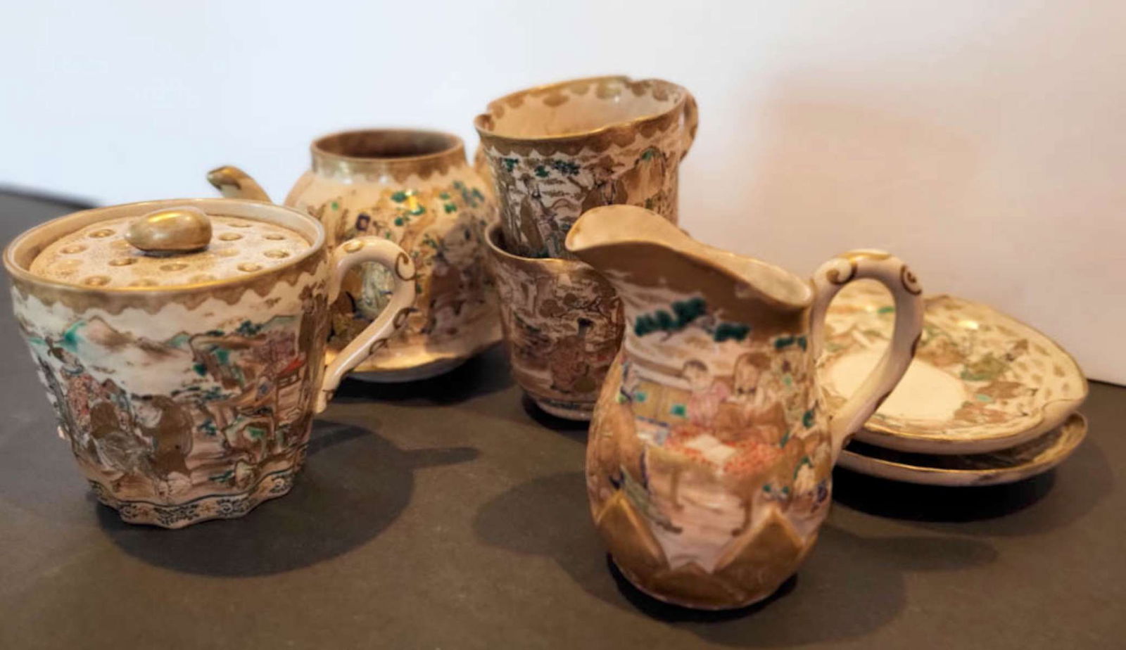 antique Japanese Satsuma tea set (1 of 20)