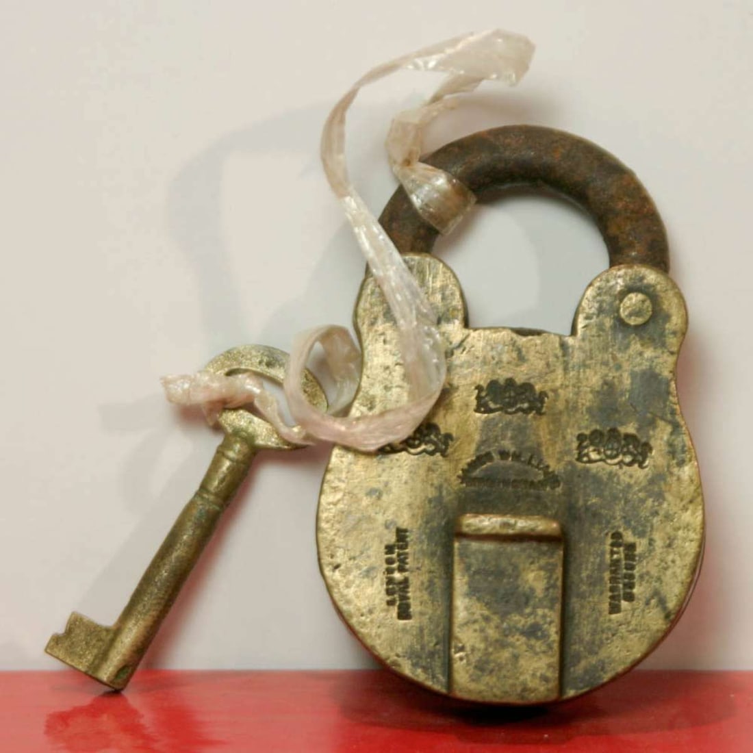 antique English padlock with key (1 of 9)