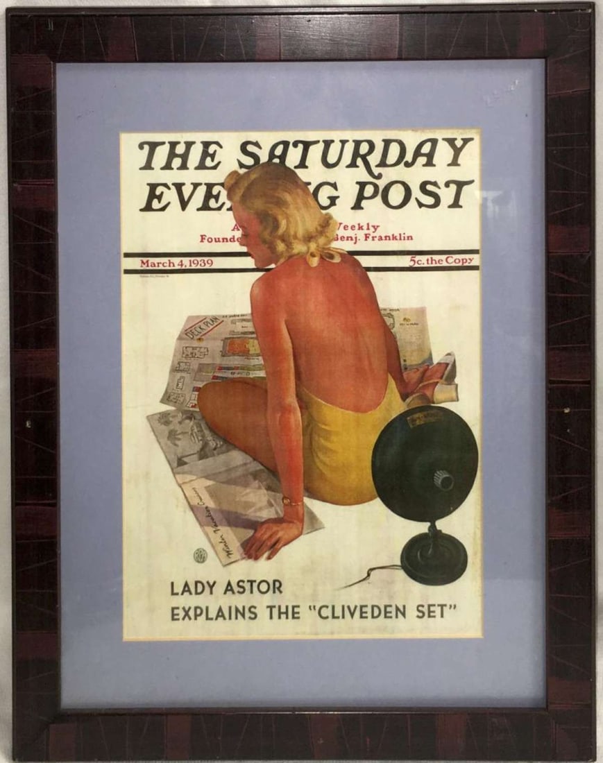 vintage framed litho Saturday Evening Post (1 of 9)