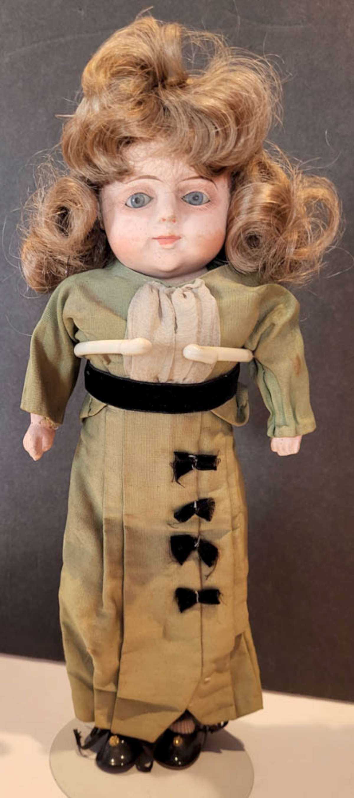 antique wax over composition girl doll (1 of 8)
