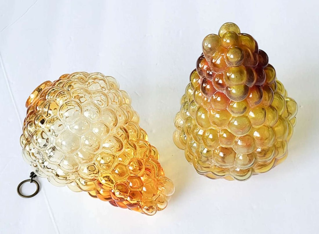 antique pair Christmas Kugel lamps (1 of 9)