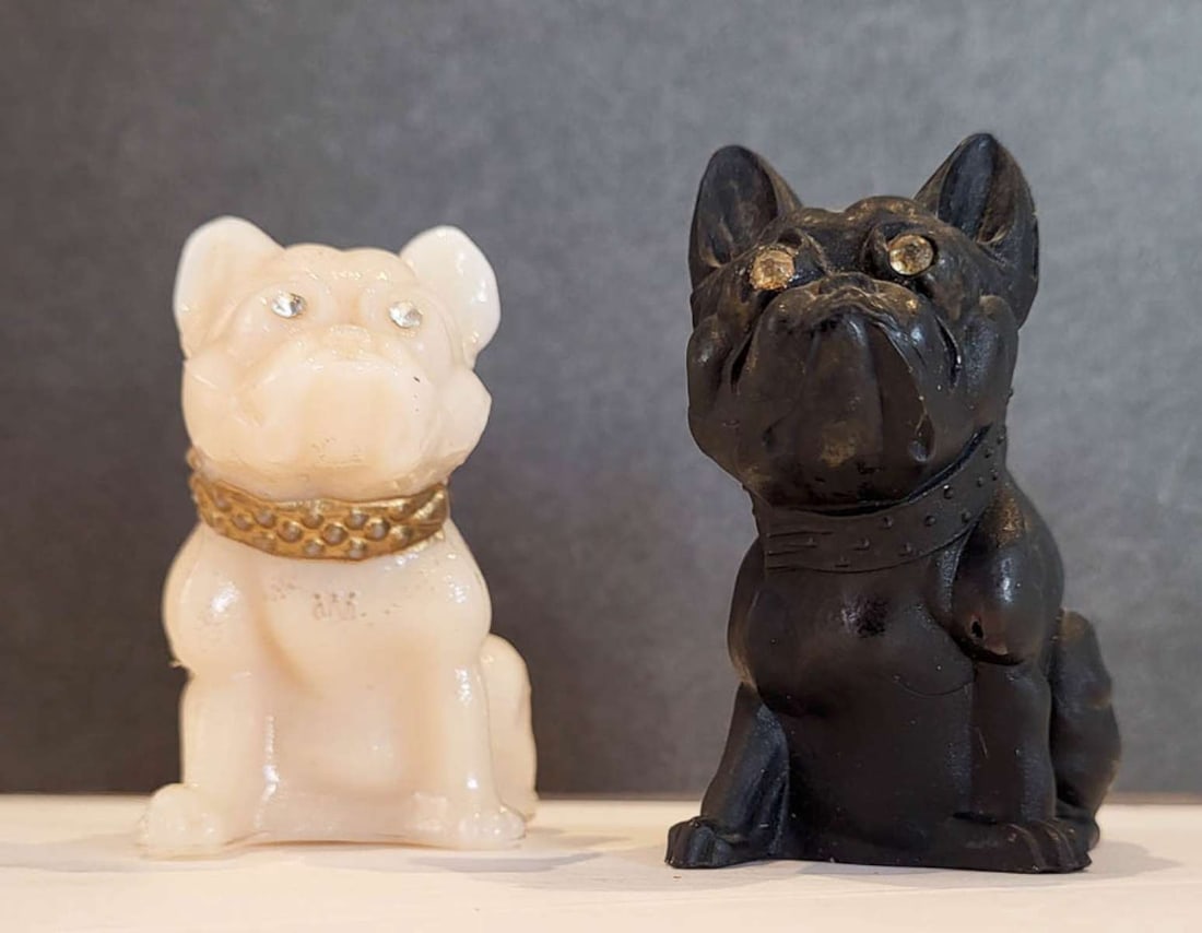 Westmoreland Frosted Glass French Bulldog Dog Figurine