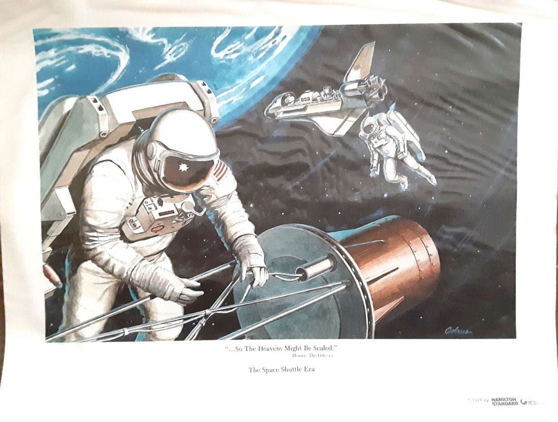 space suited astronaut mini poster Hamilton Standard (1 of 4)