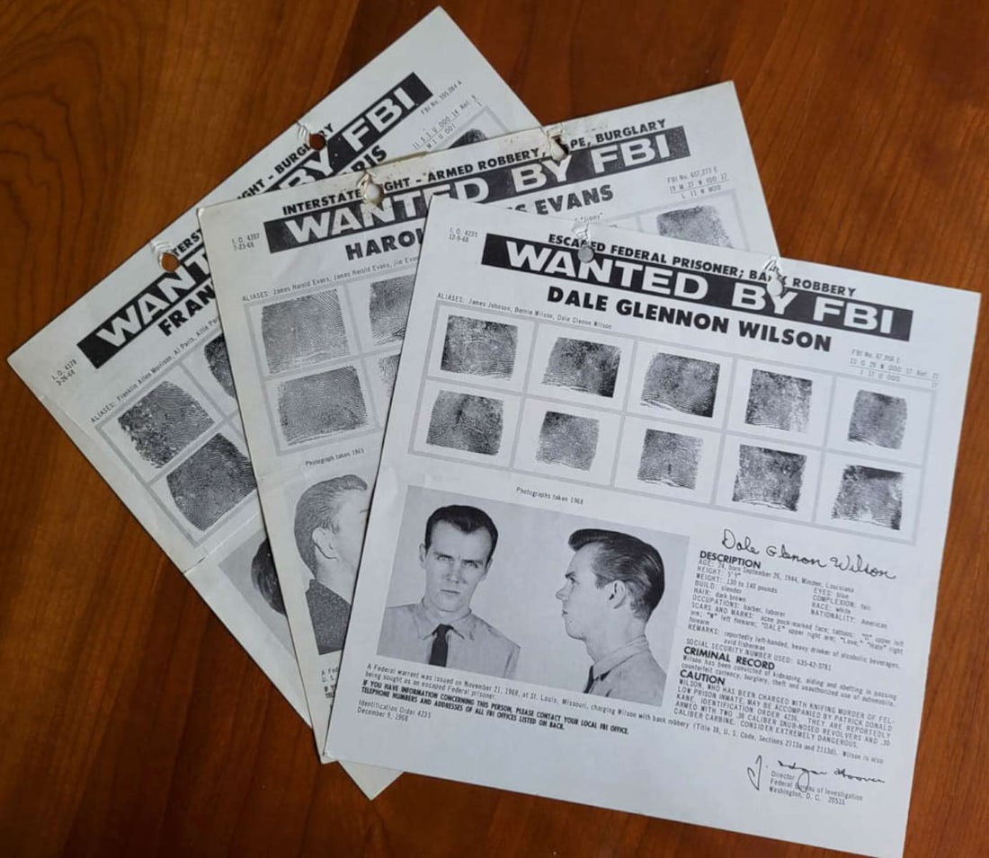 three original FBI wanted posters BANK ROBBERY and BURGLARY (1 of 16)