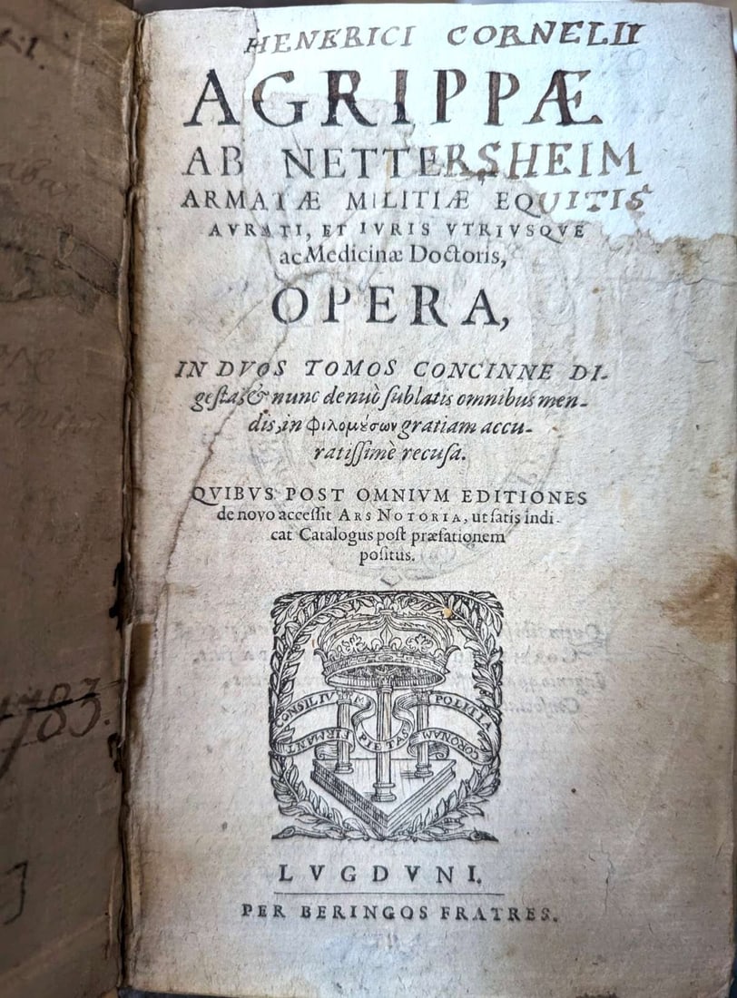 1580 occult magic book Agrippa RARE (1 of 19)