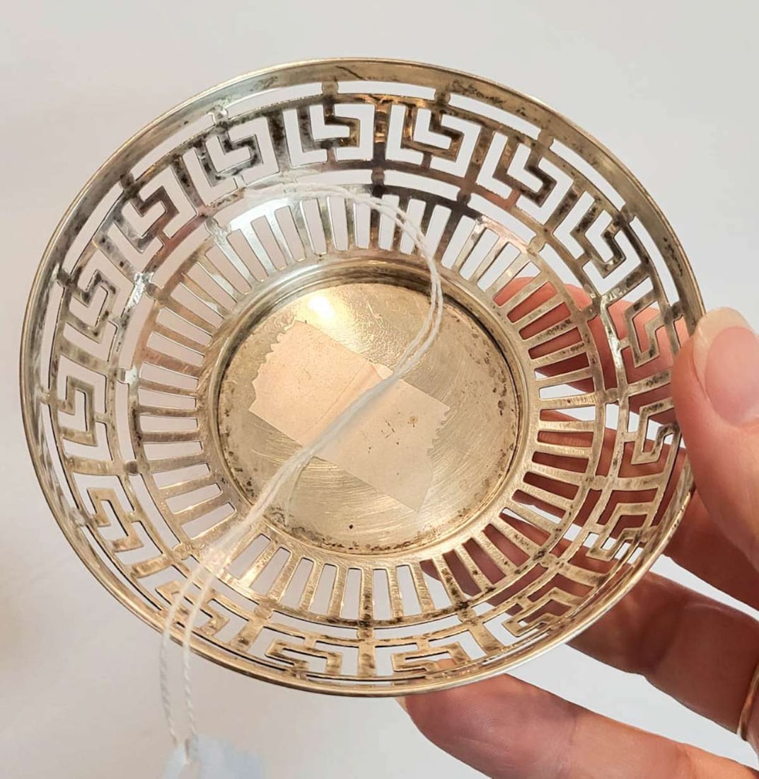 antique English silver bonbon dish Mappin Webb (1 of 6)