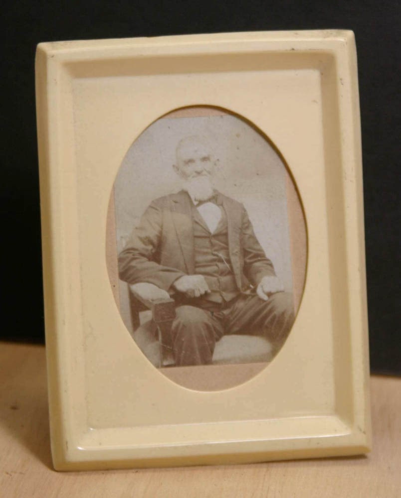 antique photograph in celluloid frame (1 of 5)